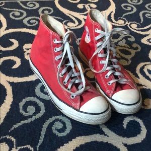 Classic Red high top converse